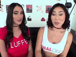 ANAL ONLY Nicole Doshi and Aria Sloane play slutty games