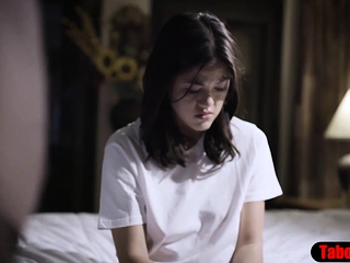 Shy teen stepdaughter lured into taboo fuck by stepdad