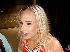 Naughty cougar slut analtoyed by 2 babes